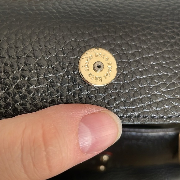 Kate Spade New York Black Pebbled Leather Tote Purse - Picture 9 of 13